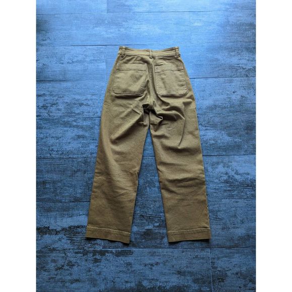 EVERLANE Cropped Straight Regular Jeans Golden Yellow - Picture 3 of 5